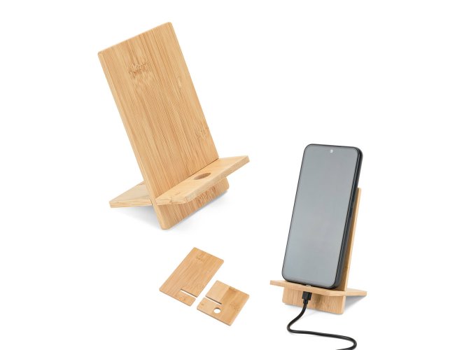 GALEN. Suporte para celular em bambu