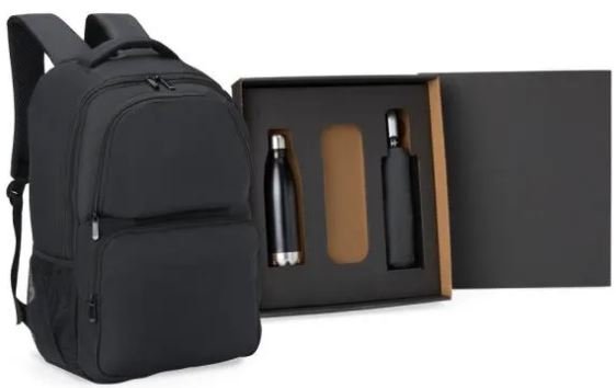Kit Mochila, Guarda-Chuva E Garrafa - 3 Pçs